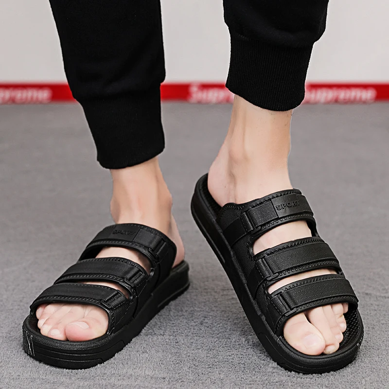 HAROGATE/2020 летние мужские шлепанцы высококачественные трендовые пляжные сандалии