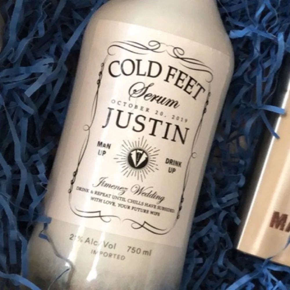 Пользовательские 4 шт. этикетки для бутылок с ликером фотоэтикетки на заказ