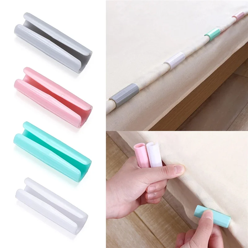 

2021 New Household Plastic Bed Sheet Clips Slip-Resistant Clamp Quilt Bed Cover Grippers Fasteners Mattress Holder For Sheets
