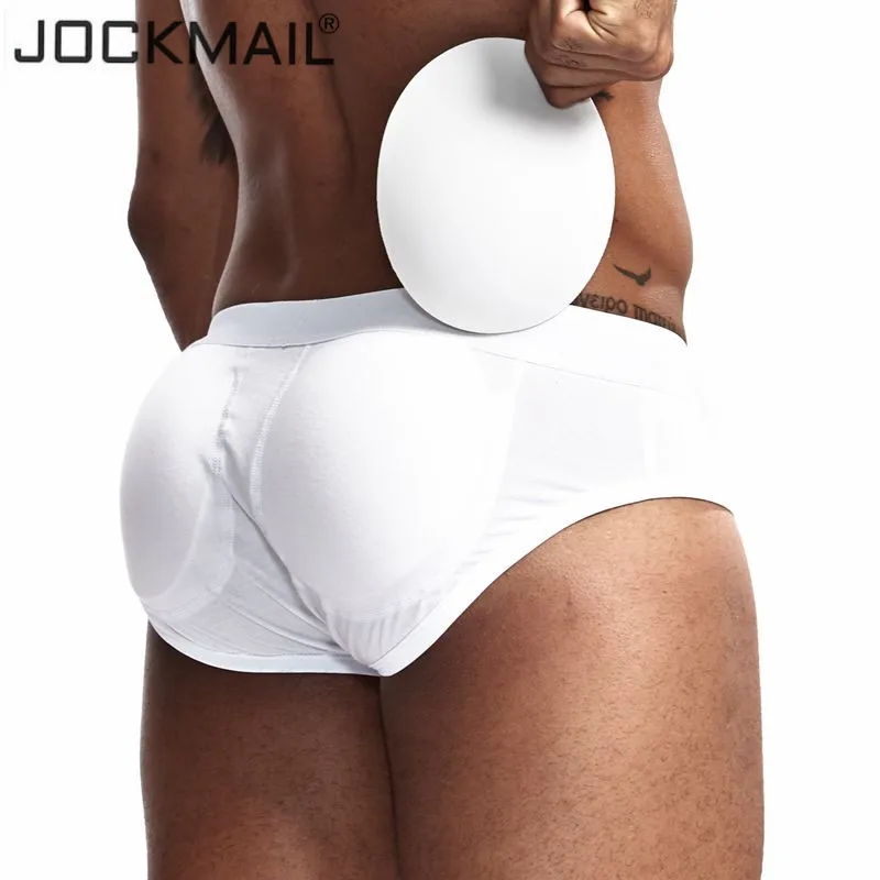 jockmail sexy Men's Butt-Enhancing Padded briefs Removable Pad of Butt Lifter and Enlarge Package Pouch Gay men underwear jocks