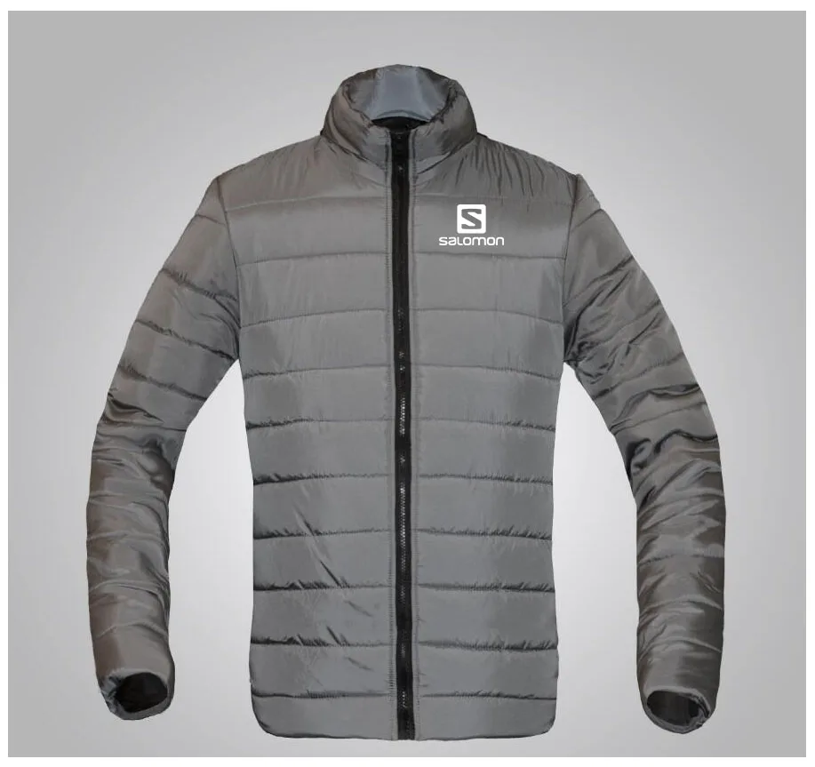 

S printing Winter coat male coats slim collar windproof outwear jackets with inner down layer warm cotton clothing wholesale