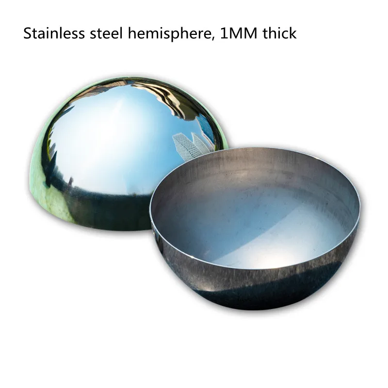 Silver Dia 63mm 6.3cm 201 stainless steel hollow hemispherical polished mirror elevator decorative hemisphere tube cover |