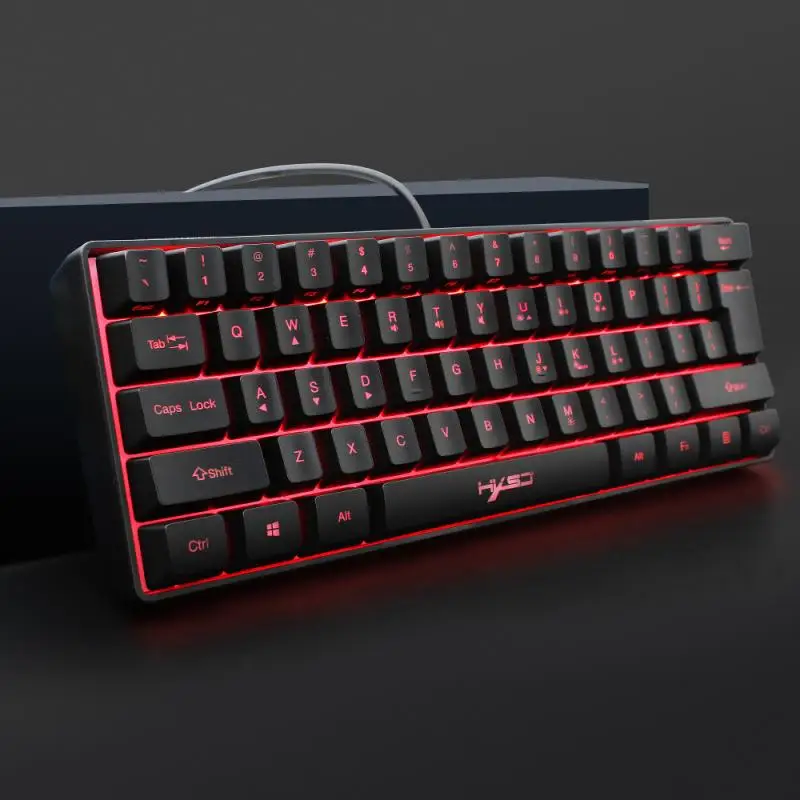 

Wired Gaming Keyboard Adjustable RGB Backlit Lighting 61 Keys Keypad For Computer Laptop PC Gamers Home Work Office Accessories
