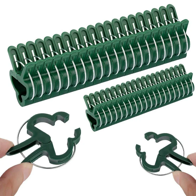 

20pc Grafting Clips Reusable Plastic Plant Clamp for Greenhouse Vegetables Flowers Stem Vines Grape Plant Cages Support Fastener