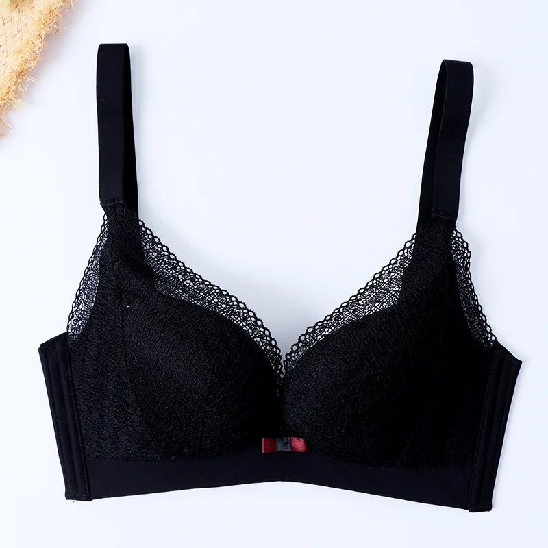 

Linbaiway Bra For Big Breasted Women Push Up Breathable Bralette Wire Free Thin Full Coverage Soft Underwear Lingerie Brassiere