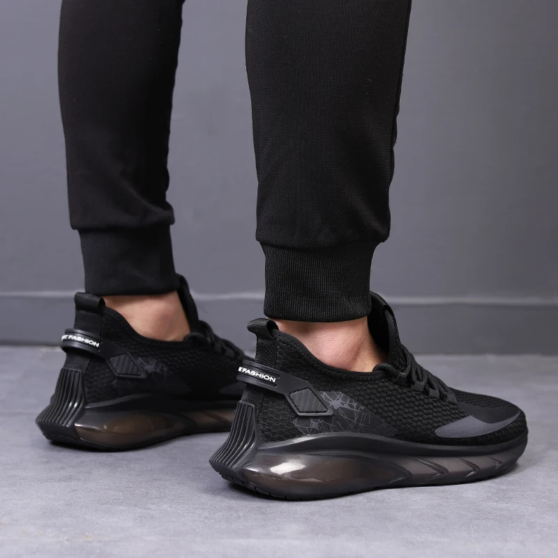 SALUDAS Original Men Running Shoes Outdoor Sport Sneakers Breathable Air Mesh Gym Elastic Knitting Vamp Sport Tennis Shoes