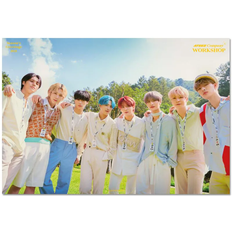 

Hot Sale Custom KPOP Singing Group Idol ATEEZ Poster Home Decoration Fashion Canvas Material Wall Poster 27x40cm,30x45cm
