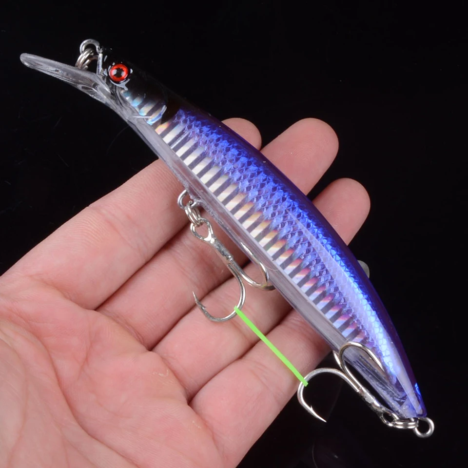 1pcs 13cm 23g Isca Floating Fishing Lure Minnow Aritificial Laser Wobblers Crankbait Hard Plastic tackle Pesca 3D Eyes | Спорт и