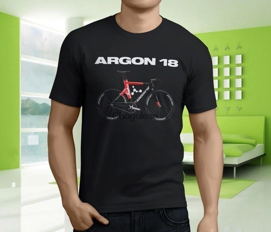 Популярная аргоновая 18 канадская дорожная велосипедная Мужская черная футболка