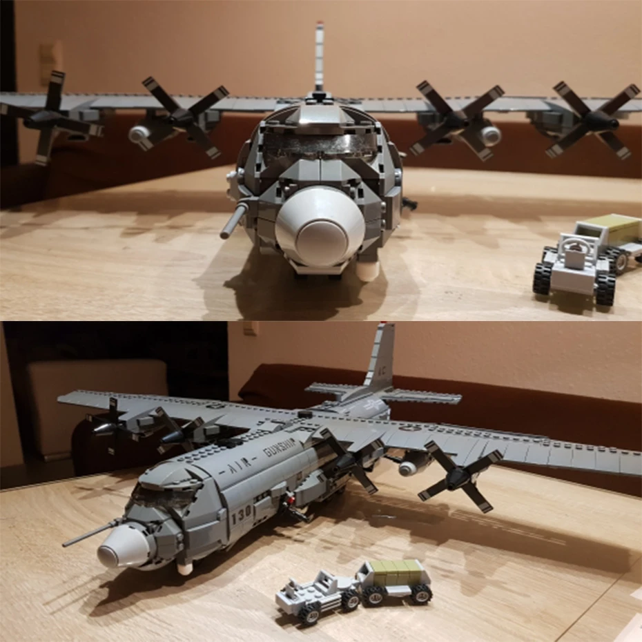 

XINGBAO 06023 Military Series The AC130 Aerial Gunboat Set Building Blocks Bricks Classic Airplane Model Bricks Adults Toys Gift