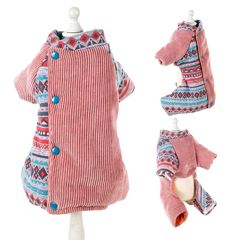 Одежда для собак маленьких и средних зимнее теплое пальто домашних животных