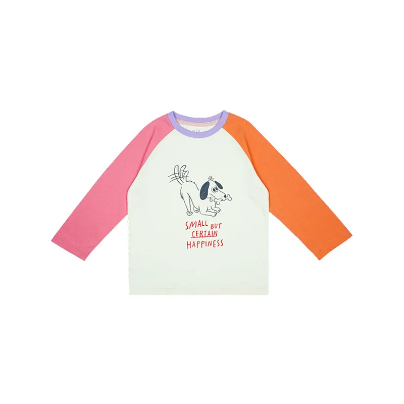 

Kid's Tees Boys T-shirts Girls Long-sleeved Shirts O-neck Children's Boutique Clothes Korean Style Cartoon Pattern Kids Clothing