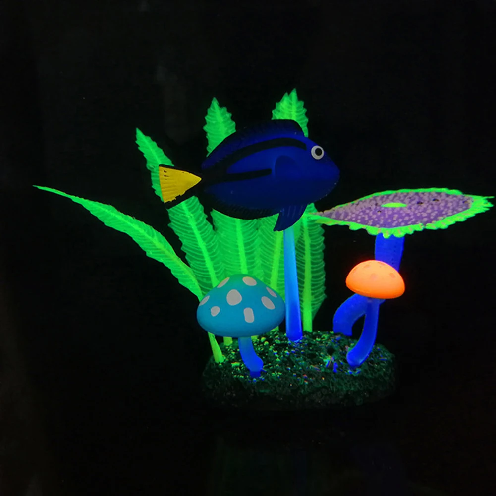 Аквариумный Аквариум Искусственный коралловый морской гриб Anemone силиконовый