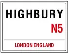 Highbury Лондонский уличный Дорожный Знак Винтажный стиль металлическая рекламная настенная табличка знак или Рамка для картины