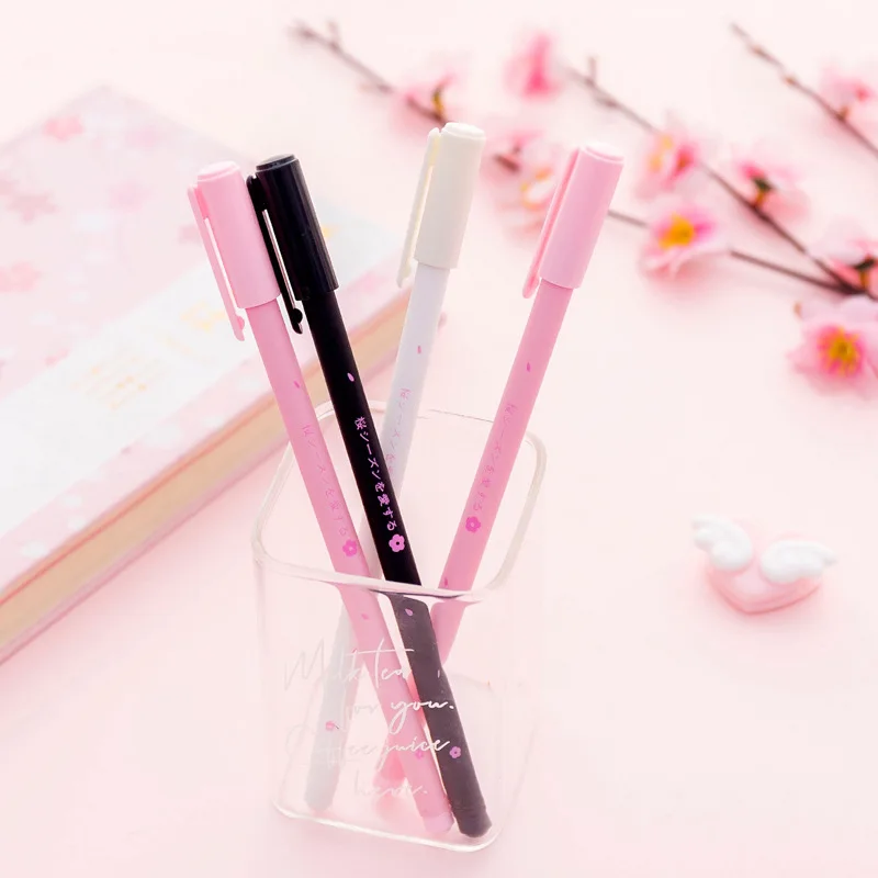 3 ручки/набор гелевых ручек Sakura милые черные чернила с вишневым цветком рекламные
