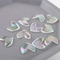 10pcslot transparent magic color mermaid tail resin charms pendant for diy fashion jewelry making finding accessories