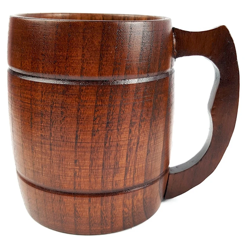 

Ручная деревянная кружка для пива, круглая кружка 350 мл, чашка для воды для пива, сока, молока, кофе, чашка из натурального дерева