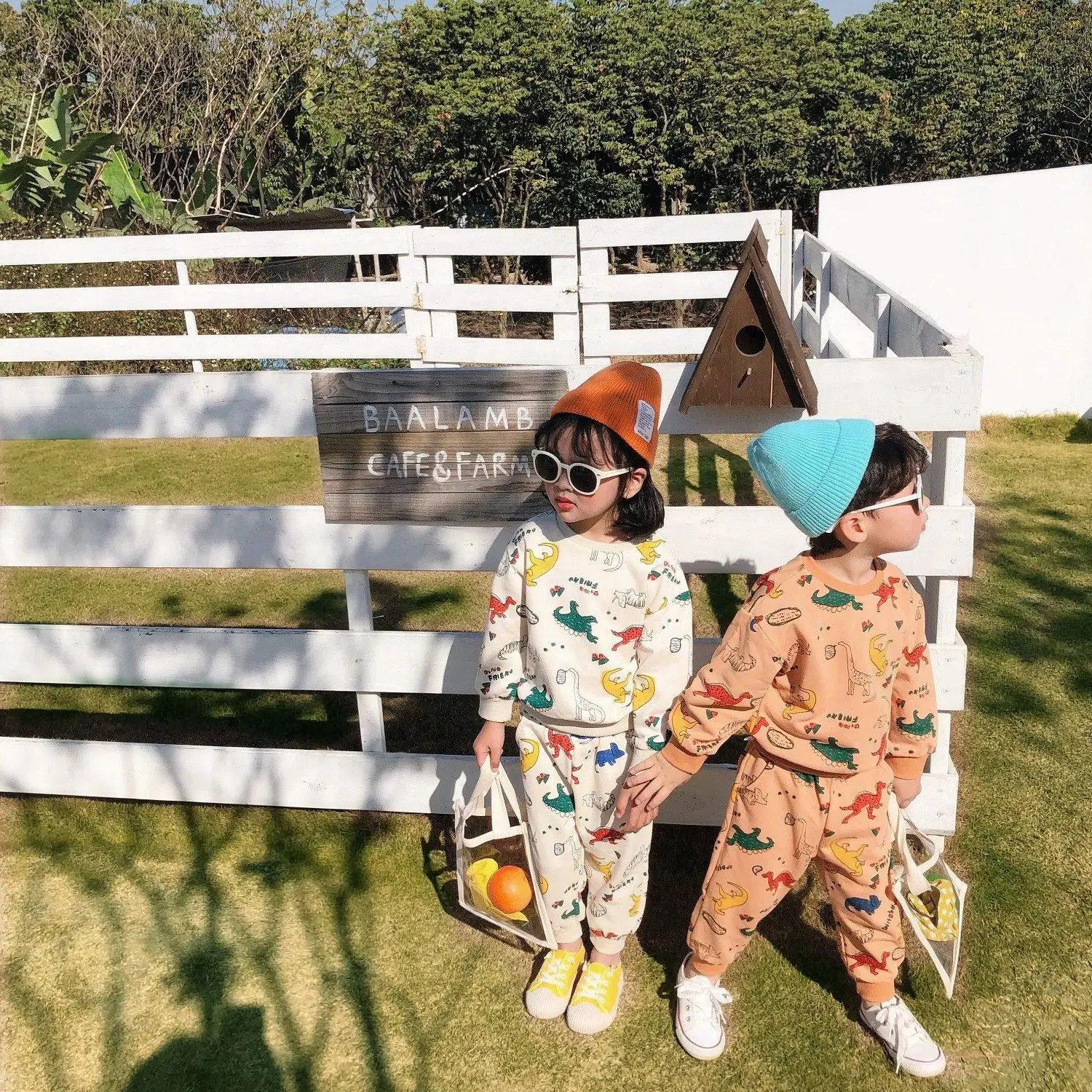 Комплект детской одежды из 2 предметов хлопковая футболка с длинным рукавом и