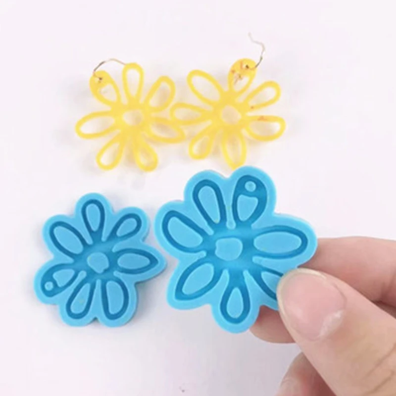 

1 Pair Earrings Epoxy Resin Mold Knot Flower Keychain Ear Drop Dangles Pendant Silicone Mould DIY Crafts Jewelry Tool