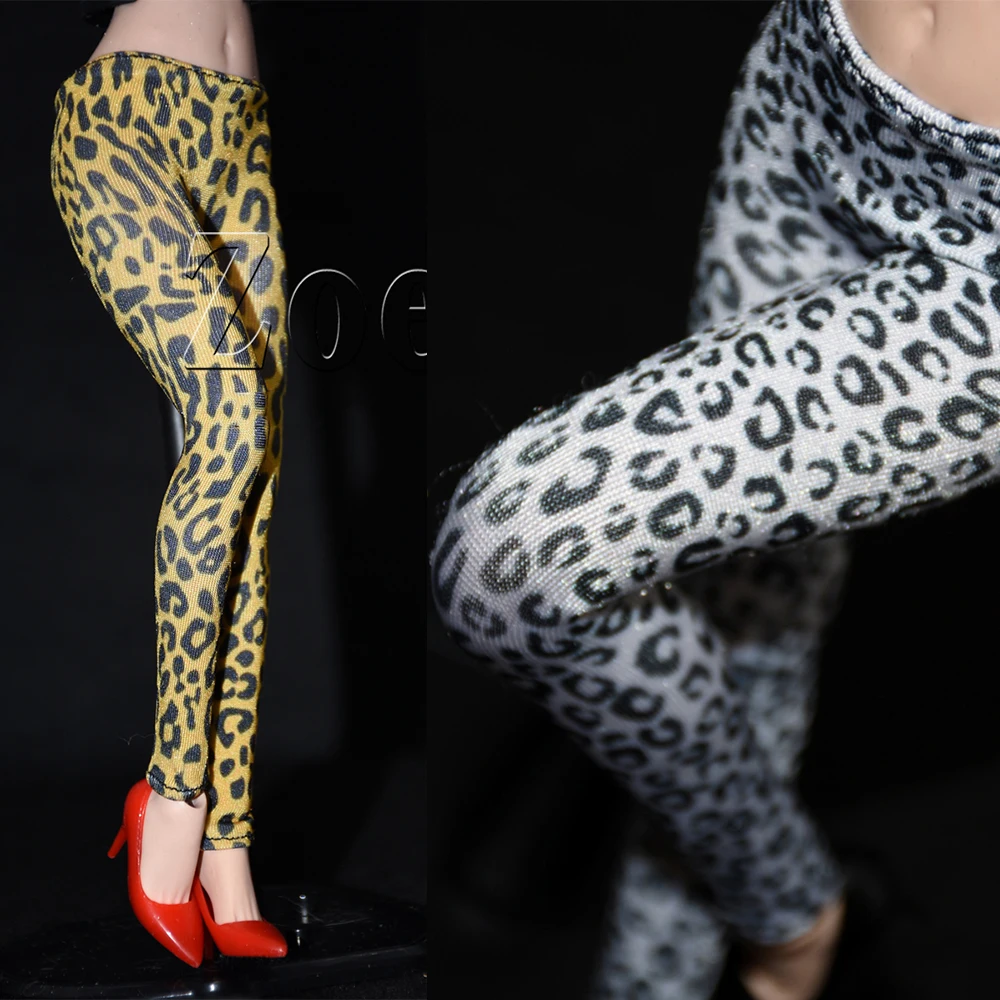 

1/6 Scale Female Clothes Sexy Tight Pants Leopard Print Leggings Suit Women Girl Clothing Set Fit for 12'' Seamless Body