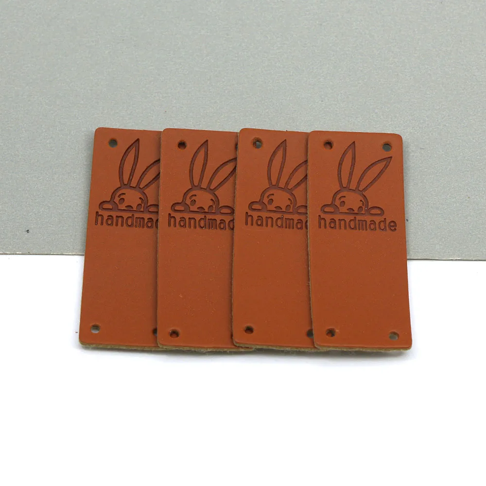 20 шт. этикетки ручной работы в виде кролика для одежды кожаные рукоделия