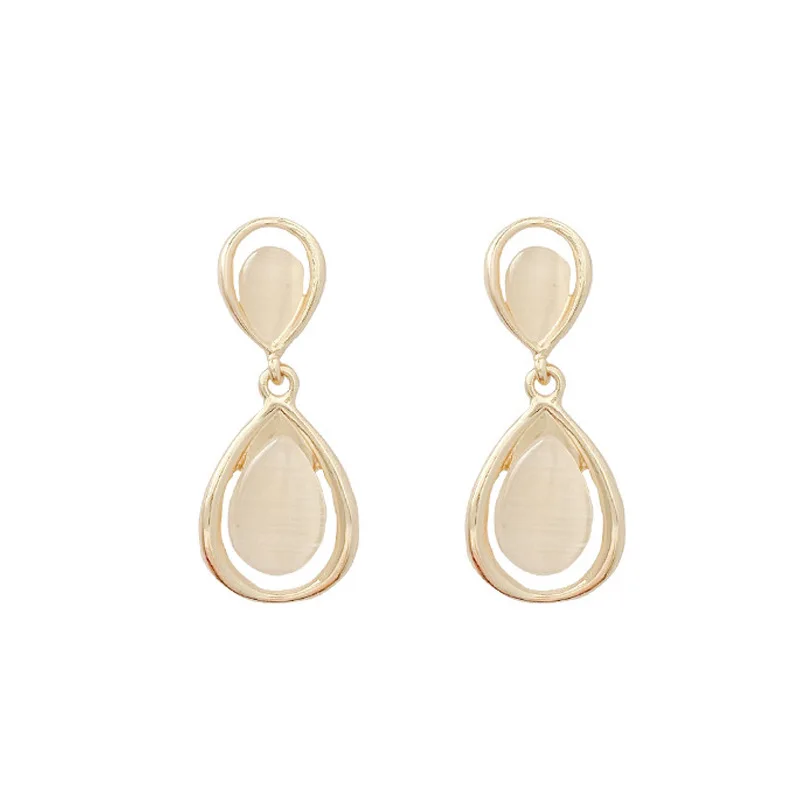 

S925 silver needle pearl earrings personality temperament net red opal high sense earrings earrings
