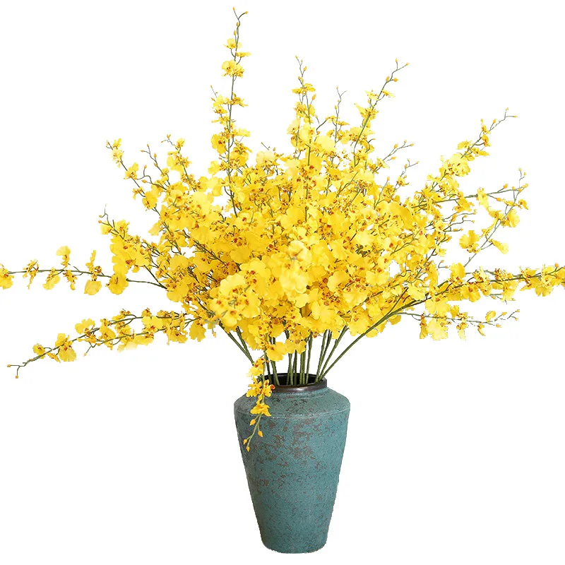 

1PC Five-Pronged Soybeans Simulation Dancing Orchid Fake Bouquet Soft Decoration Simulation Plants Home Wedding Decoration