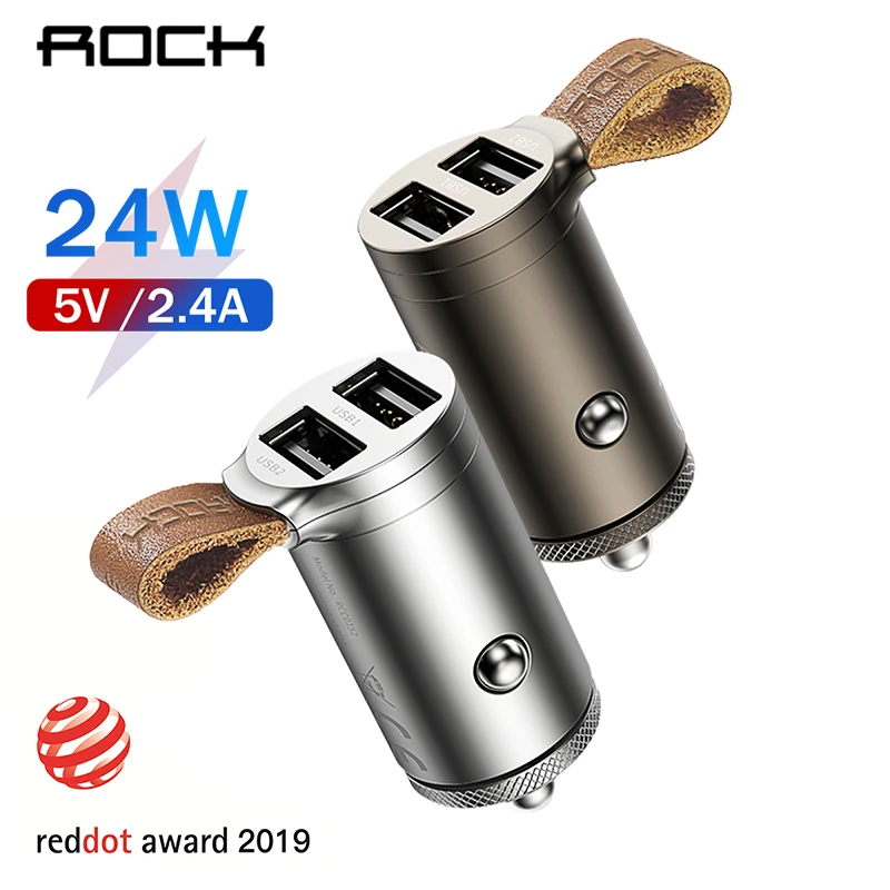 Рок металлическое зарядное устройство для автомобиля двойной порт с легко