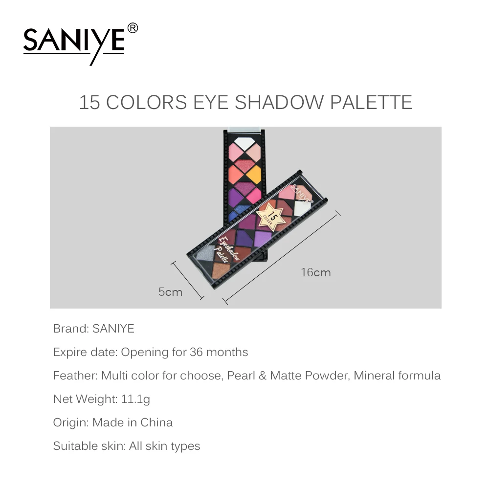 SANIYE Advanced Diamond тени для век палитра красоты блестящие Палитра матовый макияж глаз