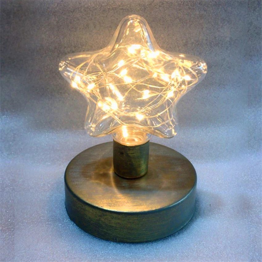 Маленький ночсветильник в скандинавском стиле с питанием от аккумулятора