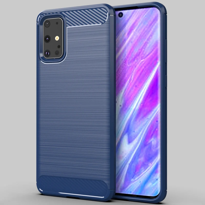 Чехол для Samsung Galaxy S20 Ultra Plus защитная задняя крышка из углеродного волокна и