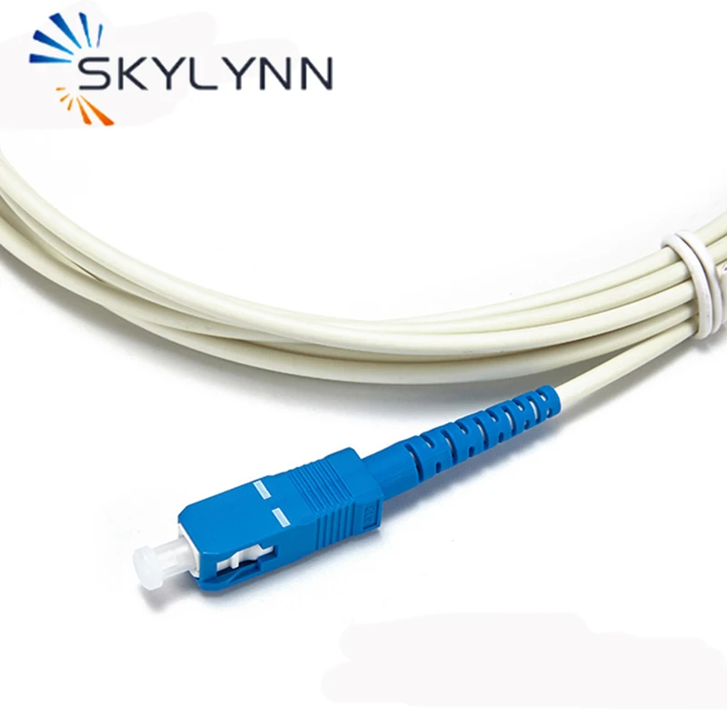 SKYLYNN 40 шт. 5 метров SC/APC-SC/UPC Одномодовый G657A2 Simplex 3 0 мм белый оптоволоконный кабель