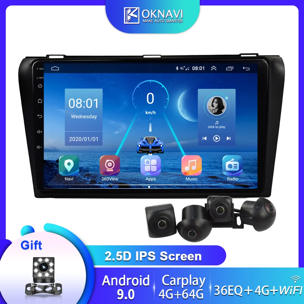 

EKIY Android 9.0 GPS For Mazda 5 Car Radio 2010-2015 Autoradio Navigation Audio Multimedia CD DVD Player Carplay DSP 32EQ No DVD