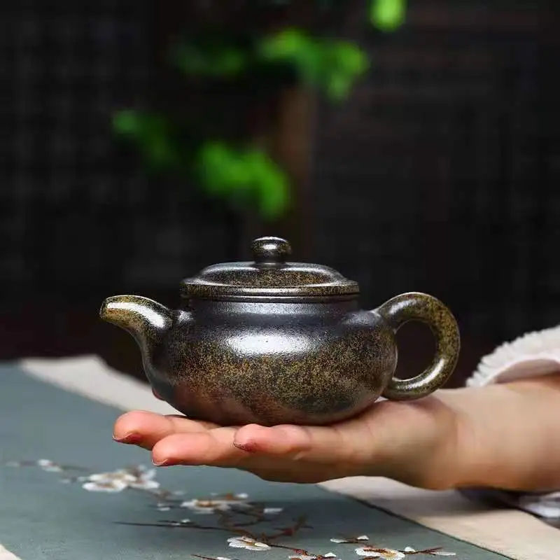 

Yixing handmade purple sand teapot raw ore sesame sesame firewood burning antique pot Kung Fu teapot collection ceremony tea set