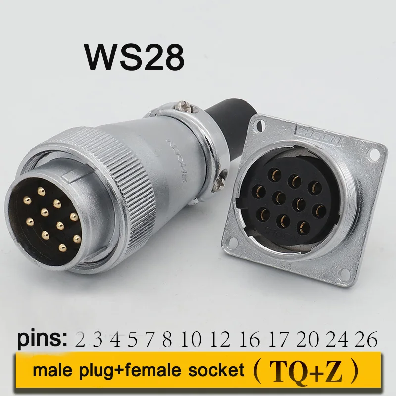 Авиационная штепсельная вилка WS28 с обратной установкой TQ/Z квадратная розетка