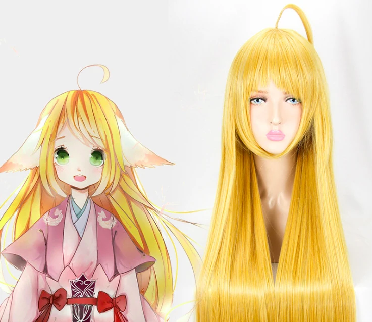 Женские Искусственные парики для косплея из аниме Лиса 100 см | Тематическая