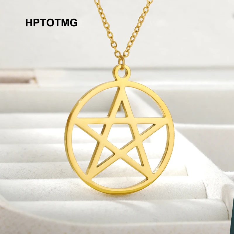 

Stainless Steel Pentagram Necklaces for Women Fashion Goth Star Pendant Choker Necklace Wedding Jewelry Christmas collier femme