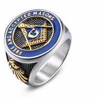 vintage punk ag masonic men alloy ring silver color epoxy finger ring men stainless steel jewelry wholesale fashion hand jewelry