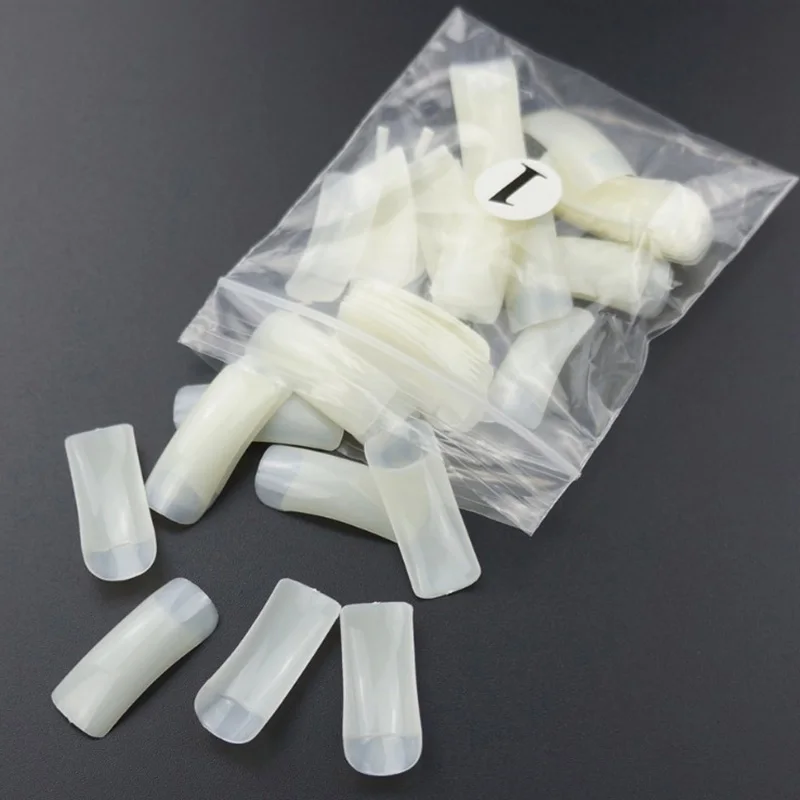 500 шт./пакет искусственный кончик ногтя натуральный цвет полное покрытие