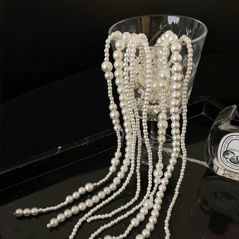 Женская элегантная длинная повязка на голову с жемчугом | Красота и здоровье