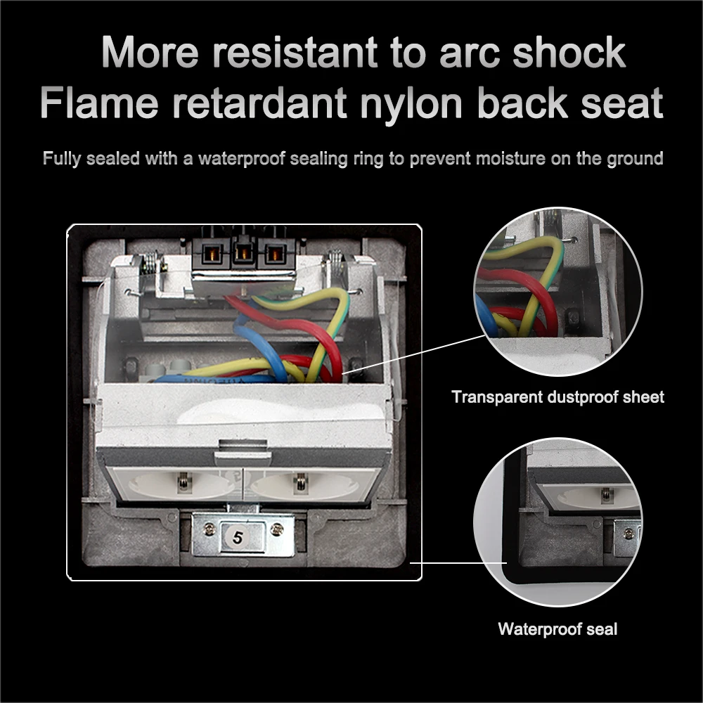 Водонепроницаемая розетка из алюминиевого сплава европейского стандарта
