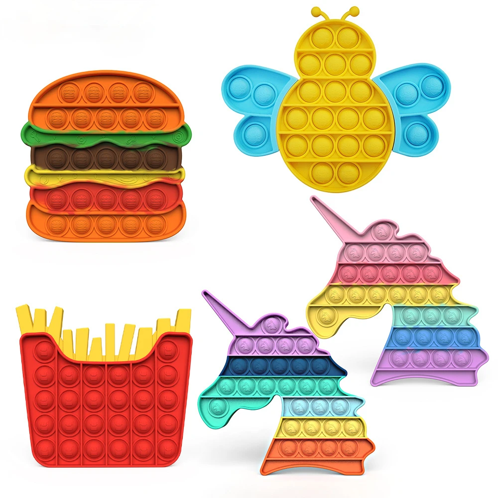 Reliver стресс поп пузырь пуш ап игрушки Fidget силиконовый Гам динозавр сенсорная