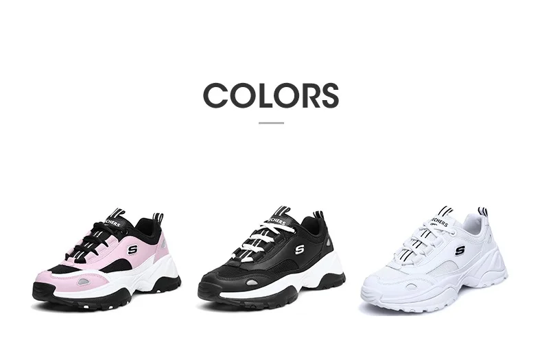 Обувь Skechers; женская повседневная обувь D'lites; кроссовки на платформе; обувь на танкетке; Женская оригинальная обувь; Zapatos De Mujer; 88888327-PKBK
