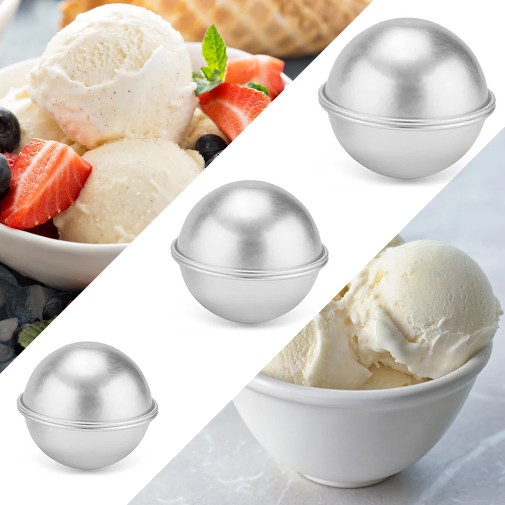 

6PCS Round Aluminium Alloy Bath Bomb Molds DIY Tool Bath Bomb Salt Ball Homemade Crafting Gifts Semicircle Sphere Metal Mold