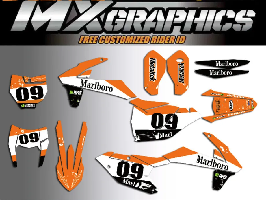 6 видов стилей Мотокросс команда графика фоны наклейки для KTM SX EXC EXCF XCW 2017 2018 2019 SXF XC