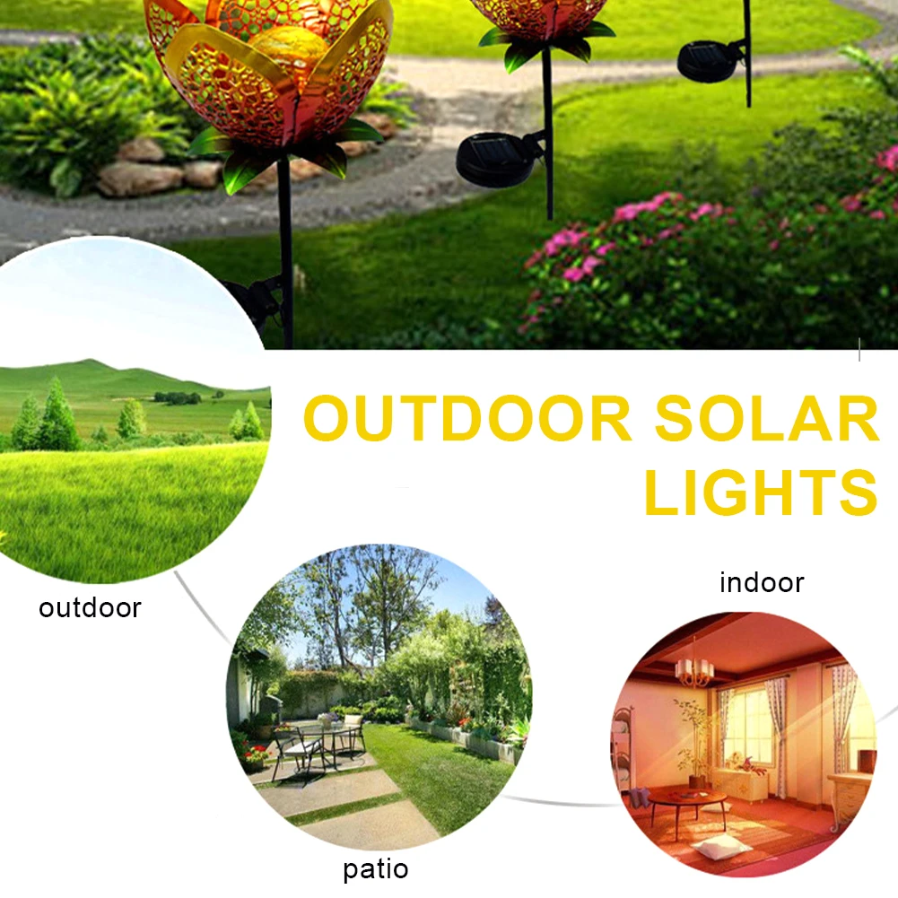 

Garden Solar Flower Light Long Lasting Light Waterproof Garden Courtyard Pathway Solar Led Light Outdoor Garden Decoration