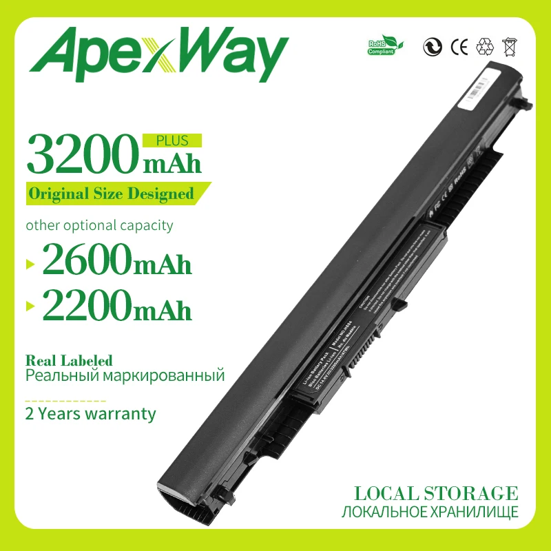 Apexway 14 8 в 4 ячейки Новый аккумулятор для ноутбука HS03 HS04 HSTNN LB6V LB6U HP 240 245 250