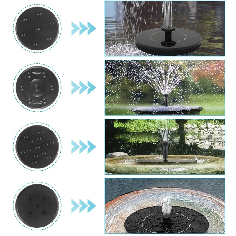 

Solar Floating Fountain Yard Garden Water Fountain Pool Pond Decoration Solar Panel Powered Water Pump Patio Lawn Outdoor Decor