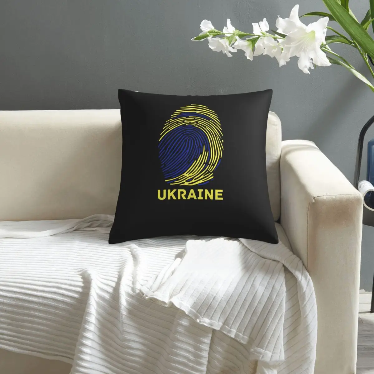 

Fingerprint National Team Ukraine Away pillowcase printed cushion cover sofa waist pillow pillow cover