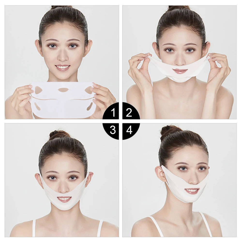 

4D V Face Mask Eliminate Double Chin Edema Lifting Firming Facial Line Slimming V Shape Wrinkle Reduce Face Care Slim Mask